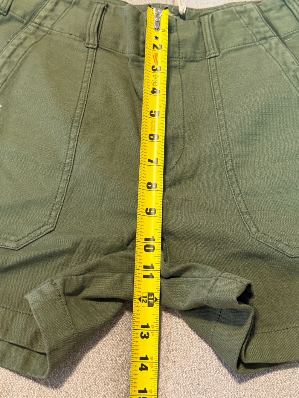 Faherty Olive High-Waist Utility Shorts - Picture 9 of 9